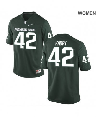 Women's Hussien Kadry Michigan State Spartans #42 Nike NCAA Green Authentic College Stitched Football Jersey FB50S72GD